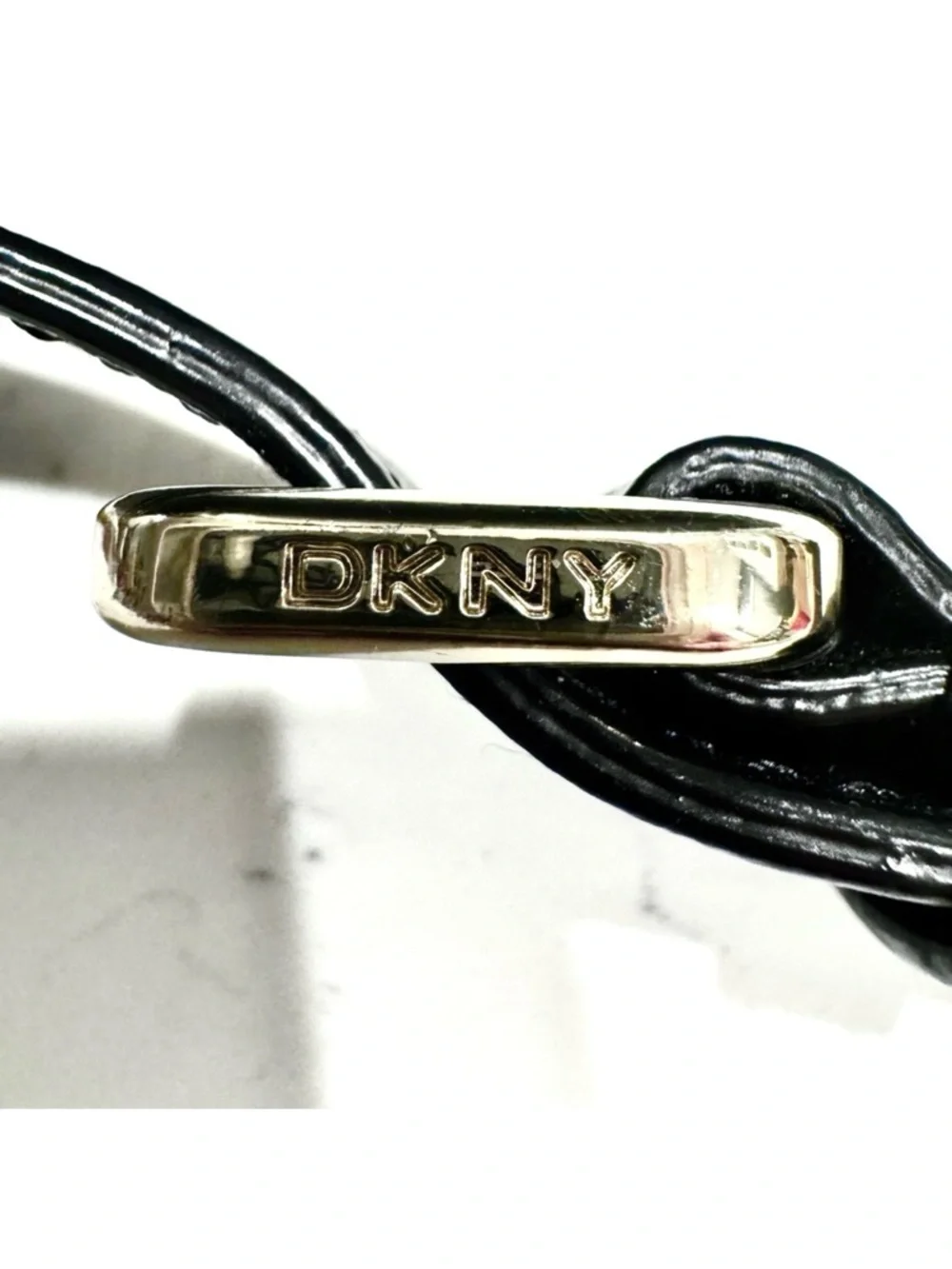 DKNY Black Satchel Crossbody with Silver Hardware‎